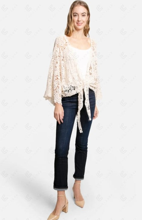 Crochet Tie Front Cover Up
