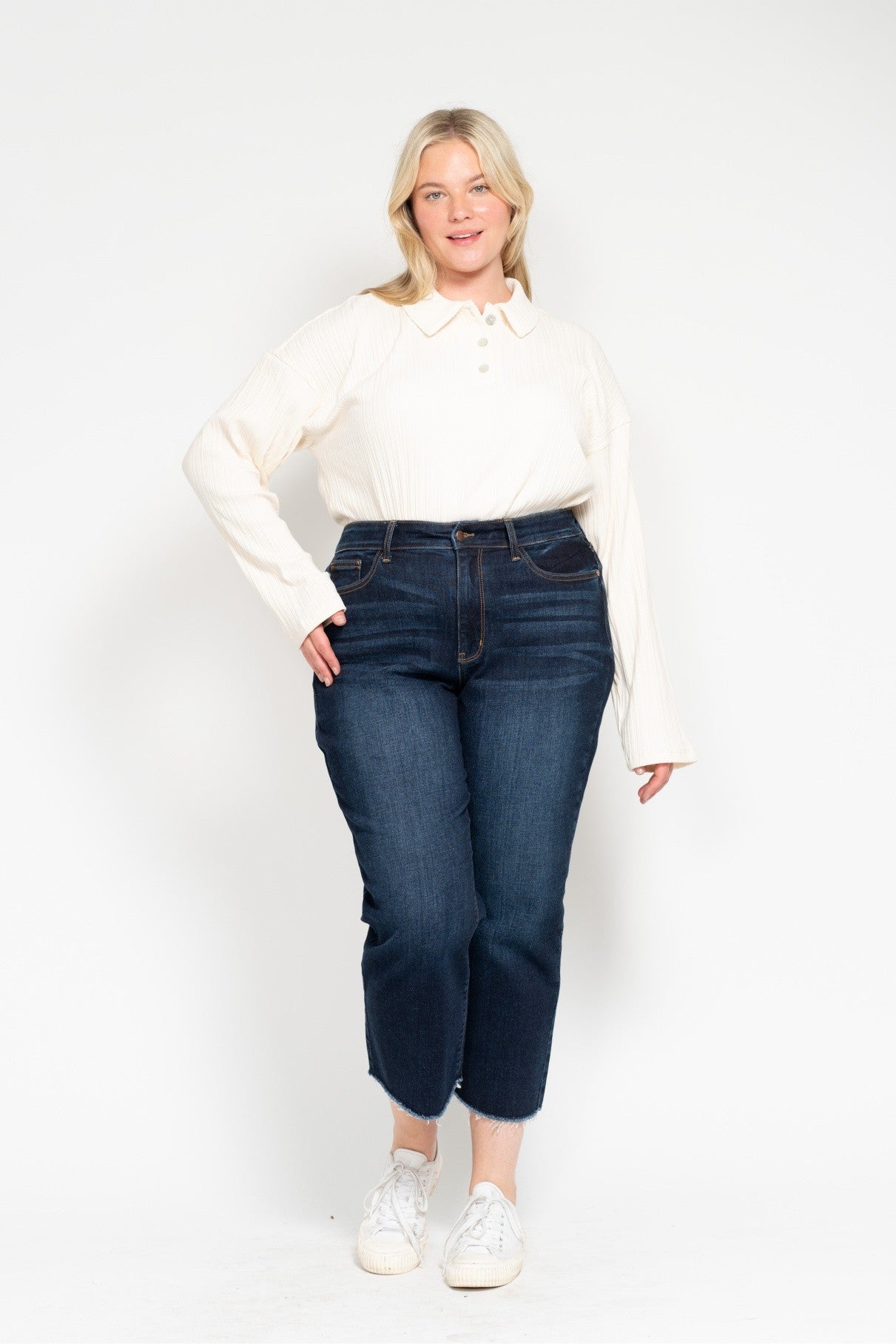 Judy Blue High Waist Cropped Wide Leg Denim