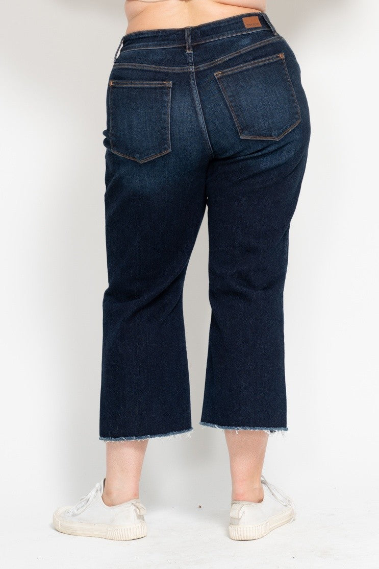 Judy Blue High Waist Cropped Wide Leg Denim