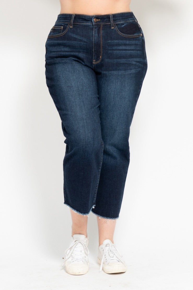 Judy Blue High Waist Cropped Wide Leg Denim