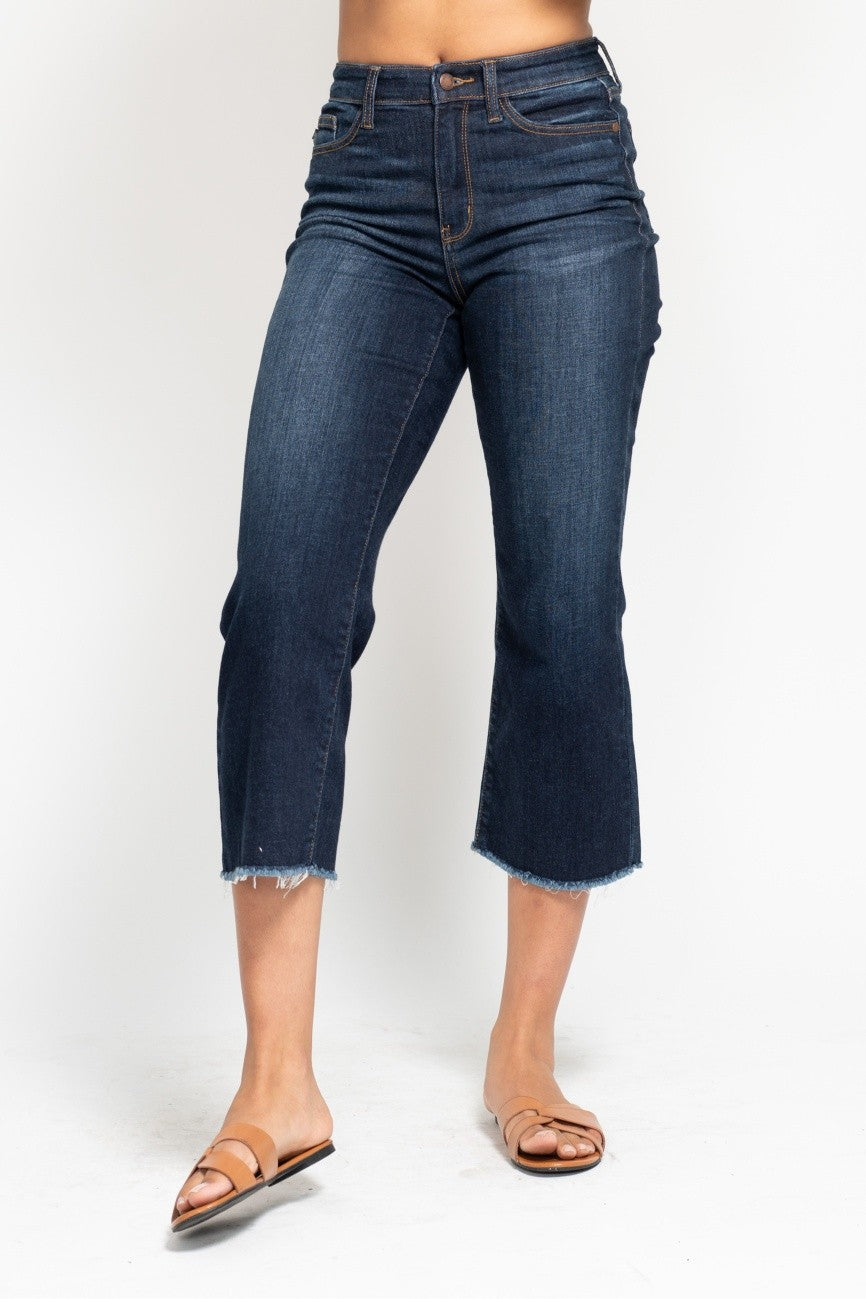 Judy Blue High Waist Cropped Wide Leg Denim
