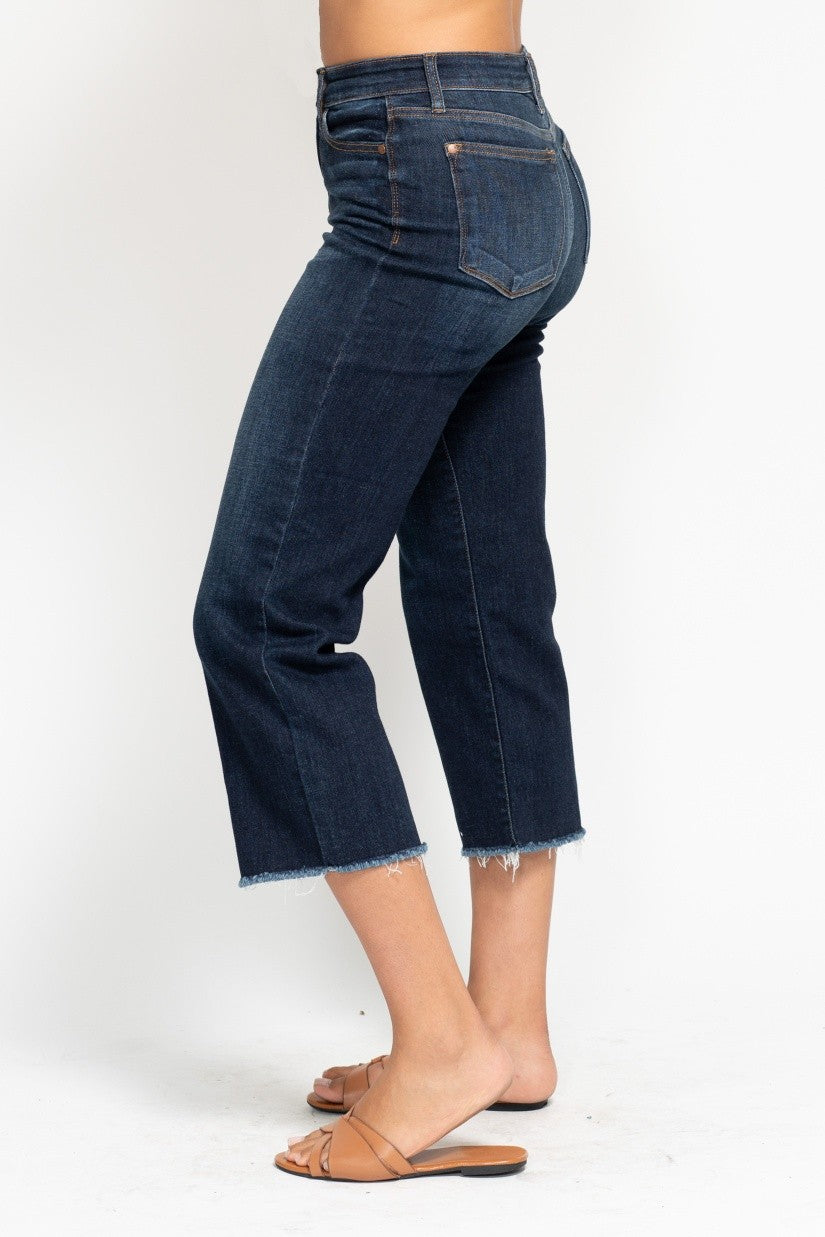 Judy Blue High Waist Cropped Wide Leg Denim