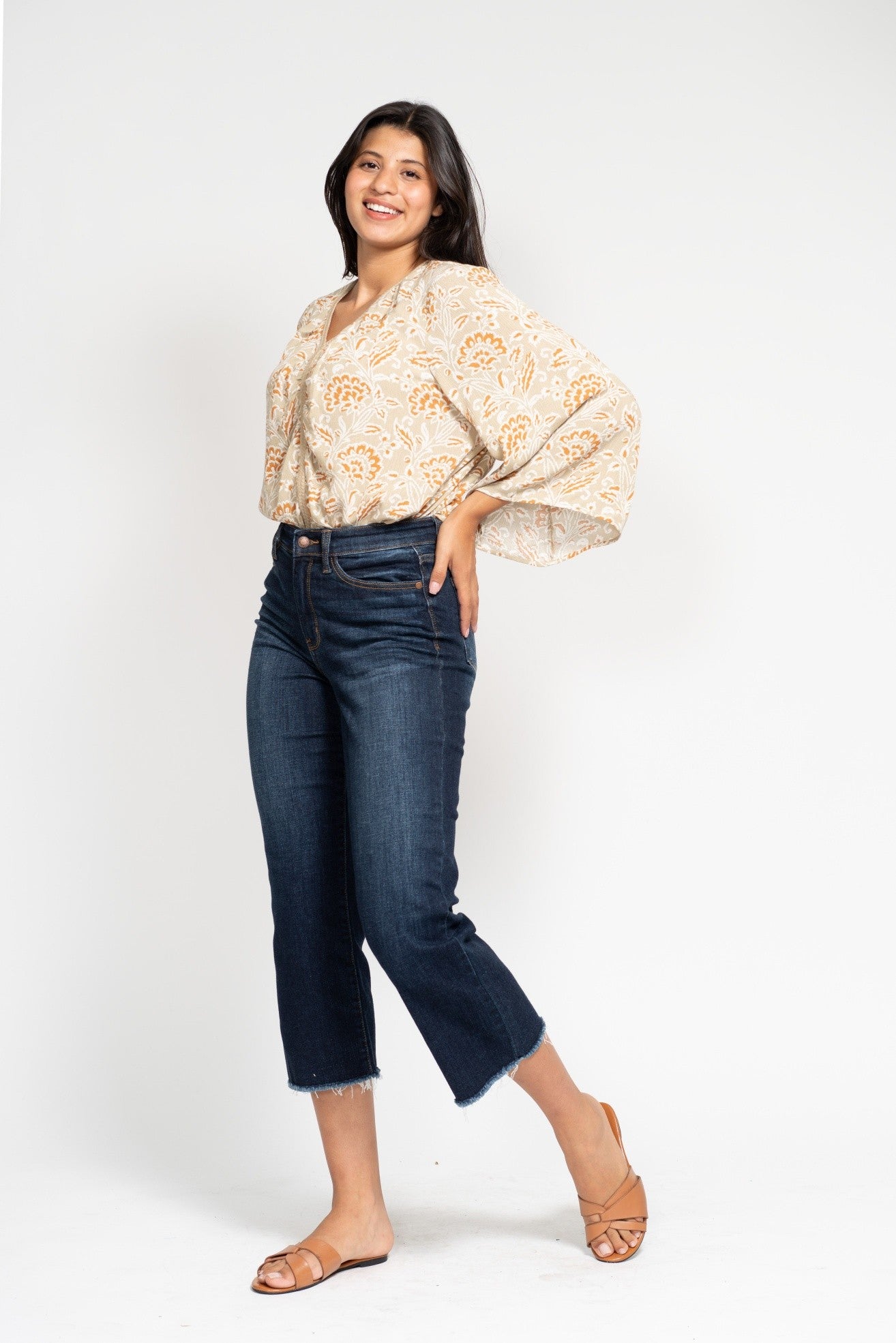 Judy Blue High Waist Cropped Wide Leg Denim