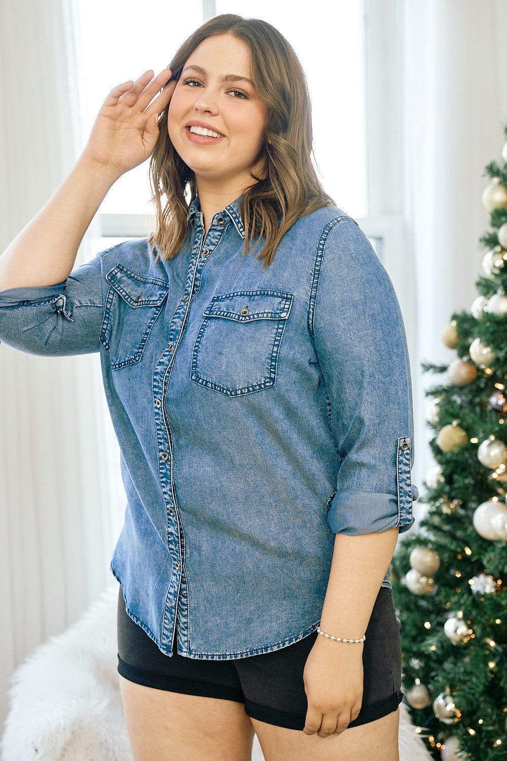 Chambray Button Down Shirt