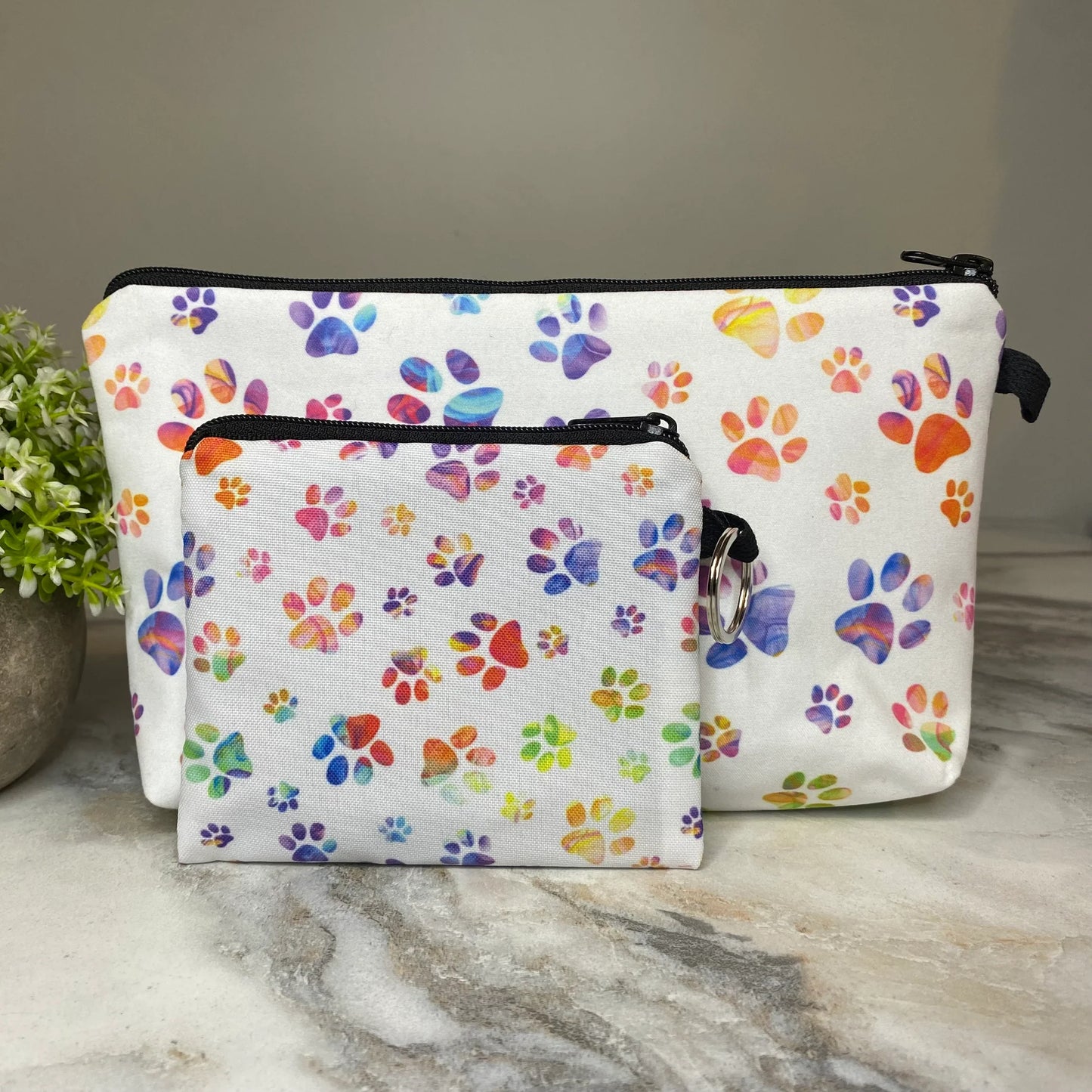 Paw Print Pouch Set