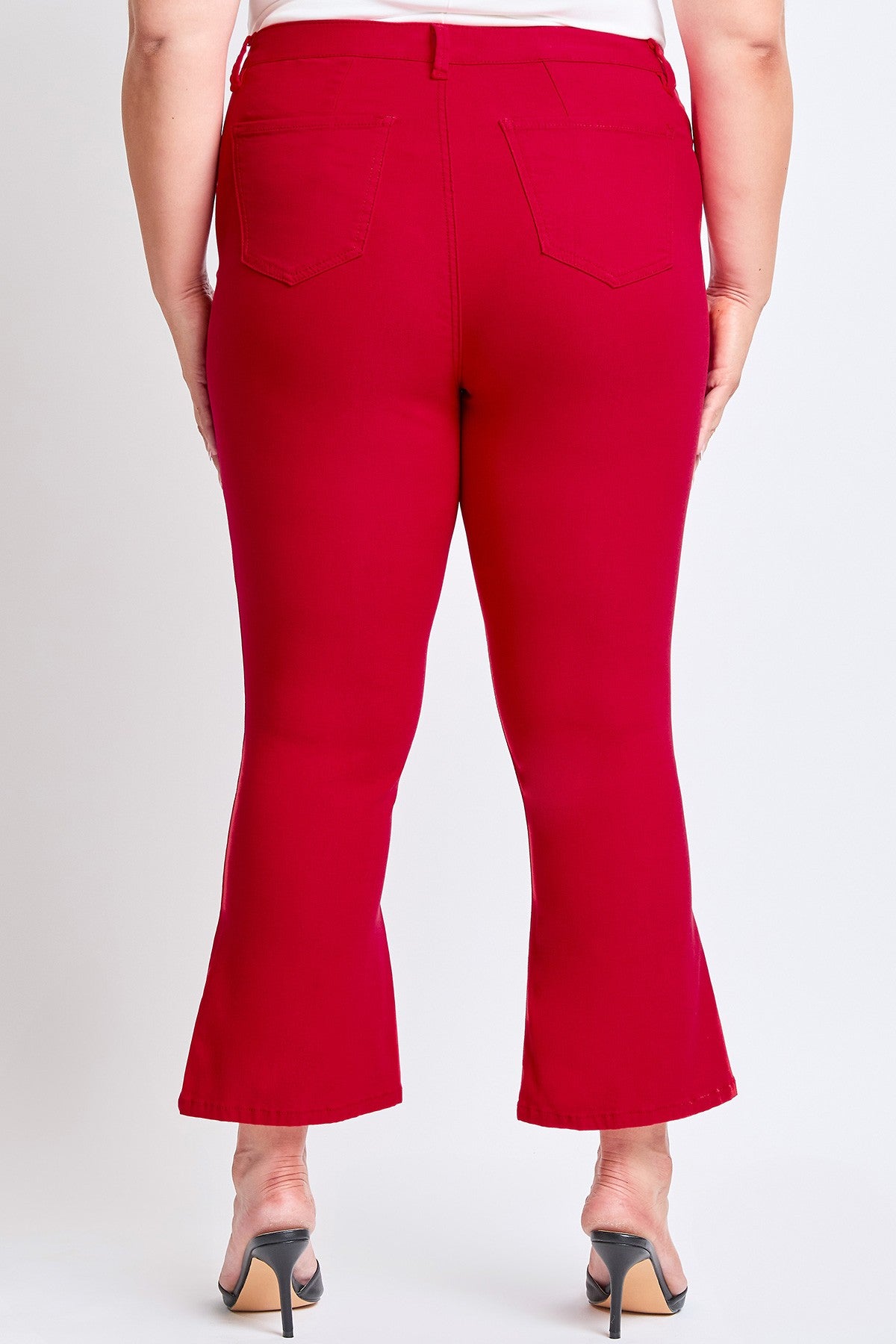 Crop Kick Flare Pant In Red