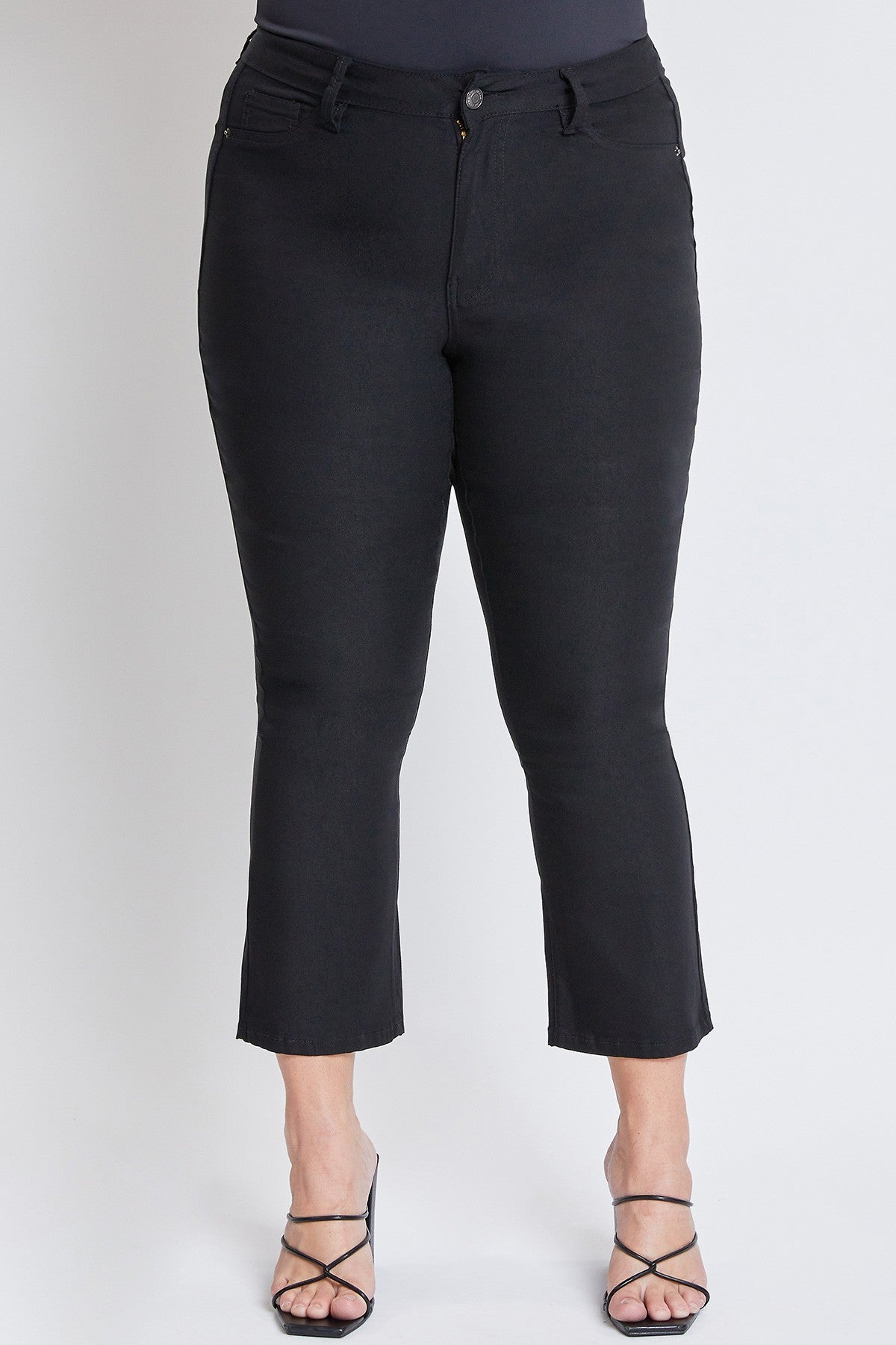 Crop Kick Flare Pant In Black
