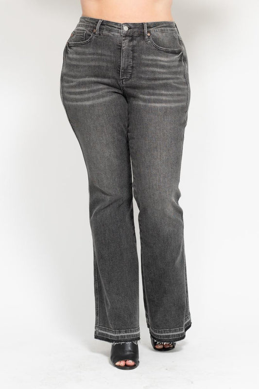 Judy Blue Mid-Rise TC Washed Grey Denim