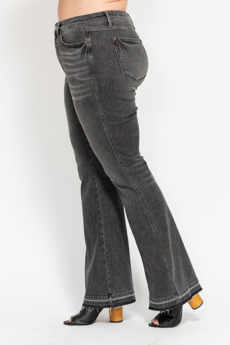 Judy Blue Mid-Rise TC Washed Grey Denim