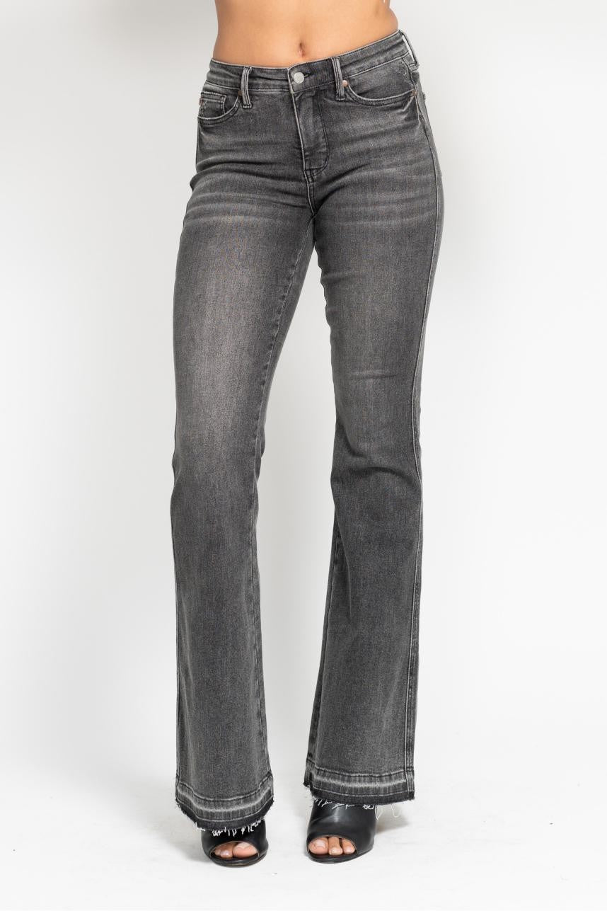 Judy Blue Mid-Rise TC Washed Grey Denim