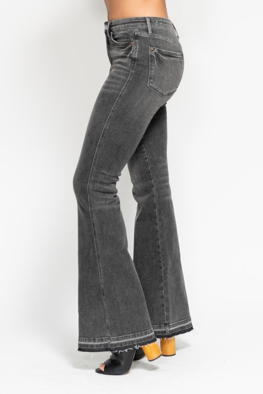 Judy Blue Mid-Rise TC Washed Grey Denim