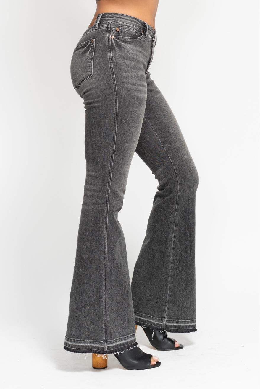Judy Blue Mid-Rise TC Washed Grey Denim