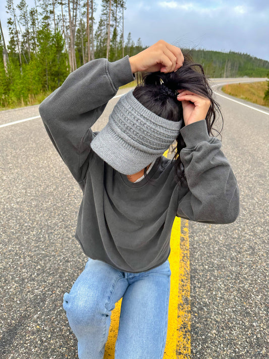 Knit Visor Hat