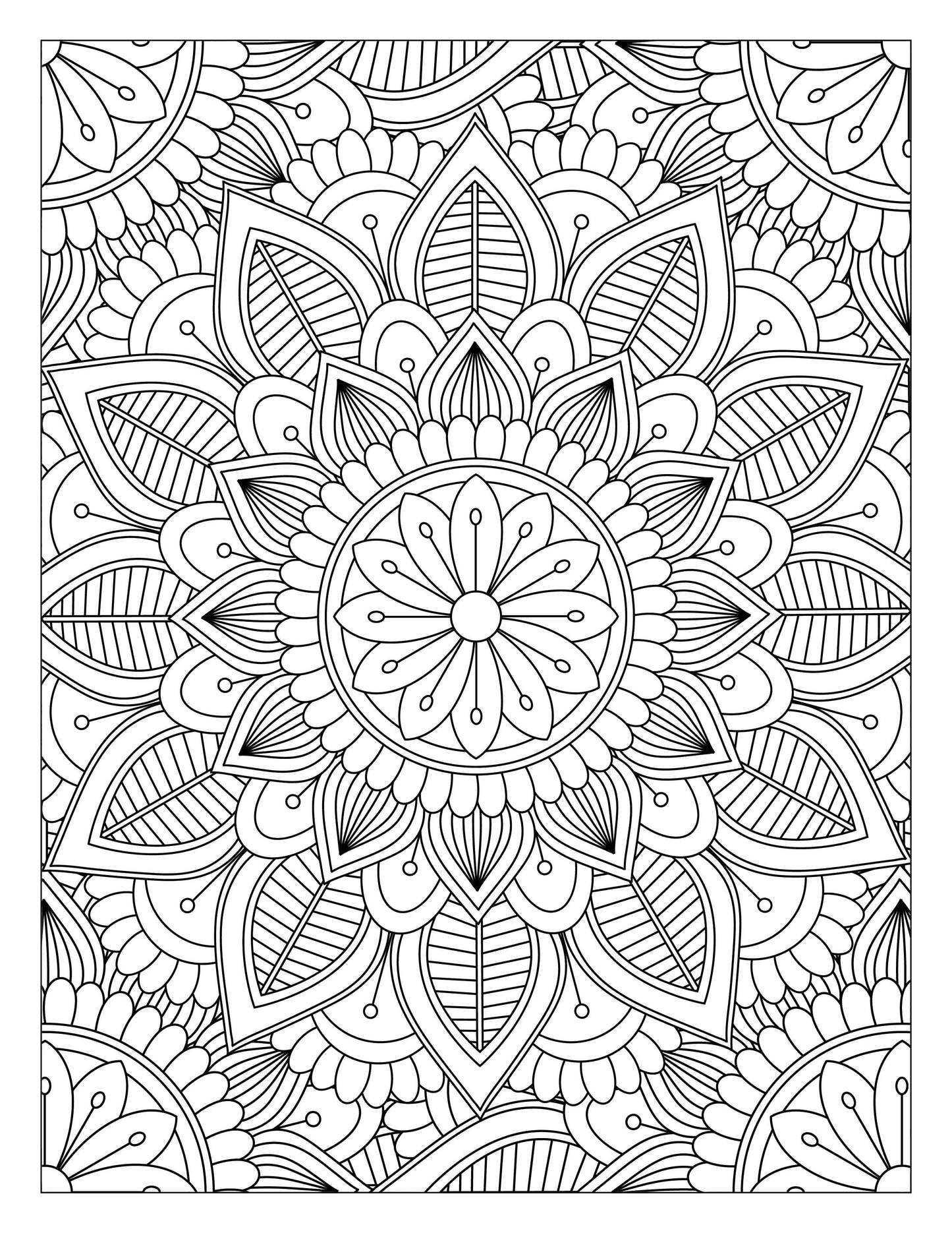 Adult Coloring Sheets Mandala