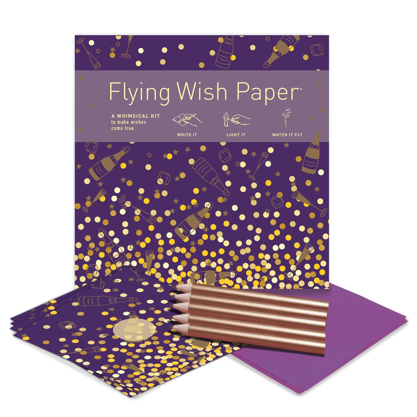 Flying Wish Paper Champagne Large Kit