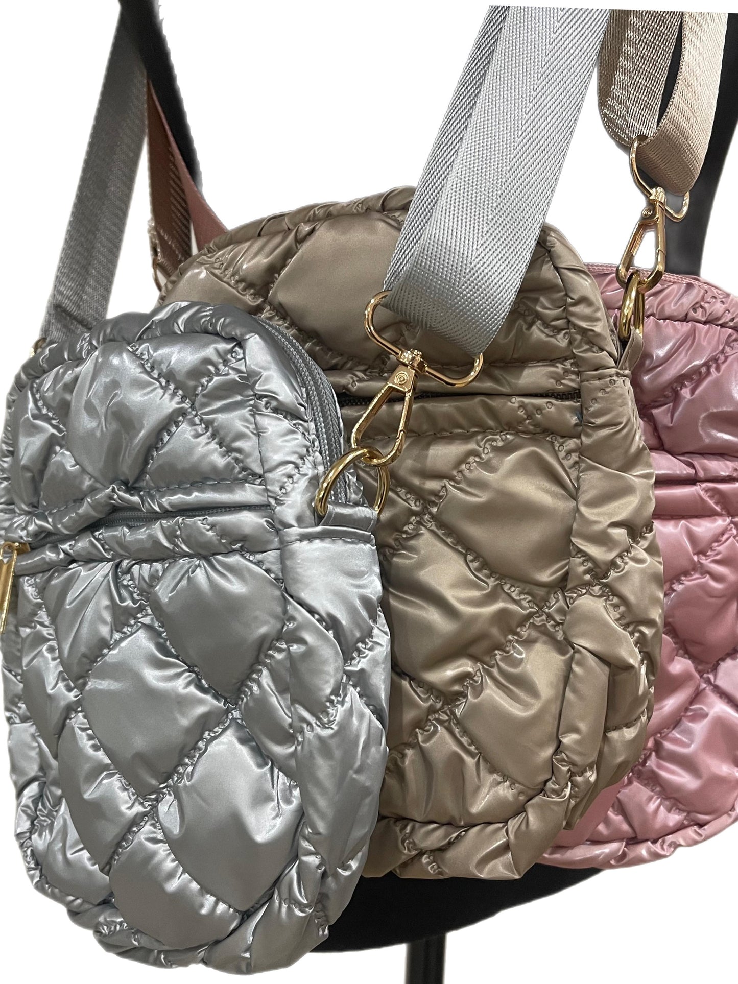 Vertical Puffer Crossbody Bag