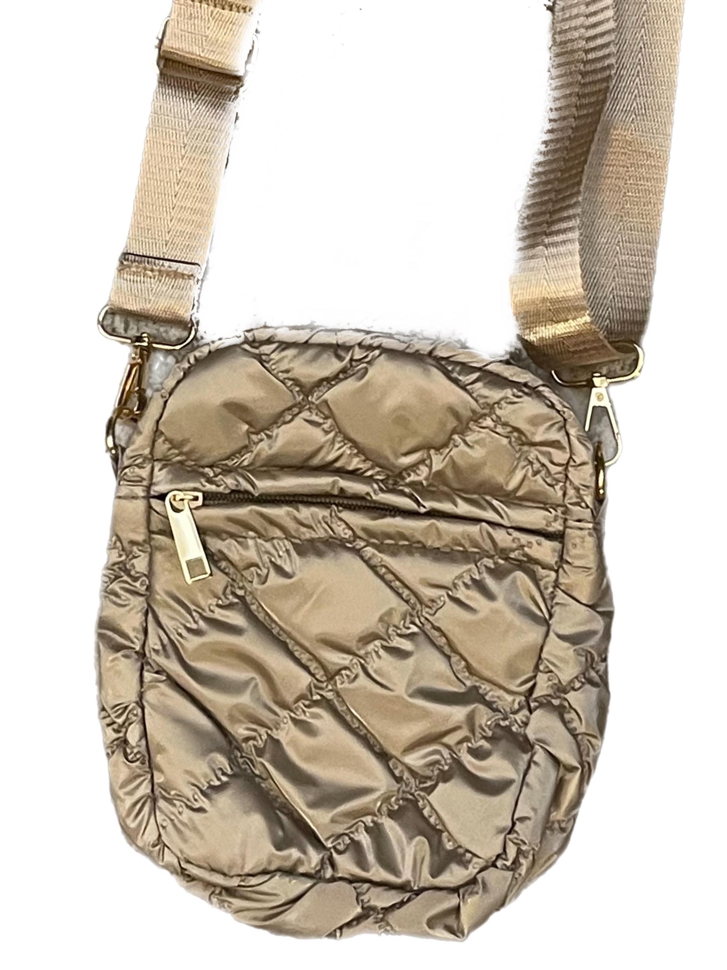Vertical Puffer Crossbody Bag