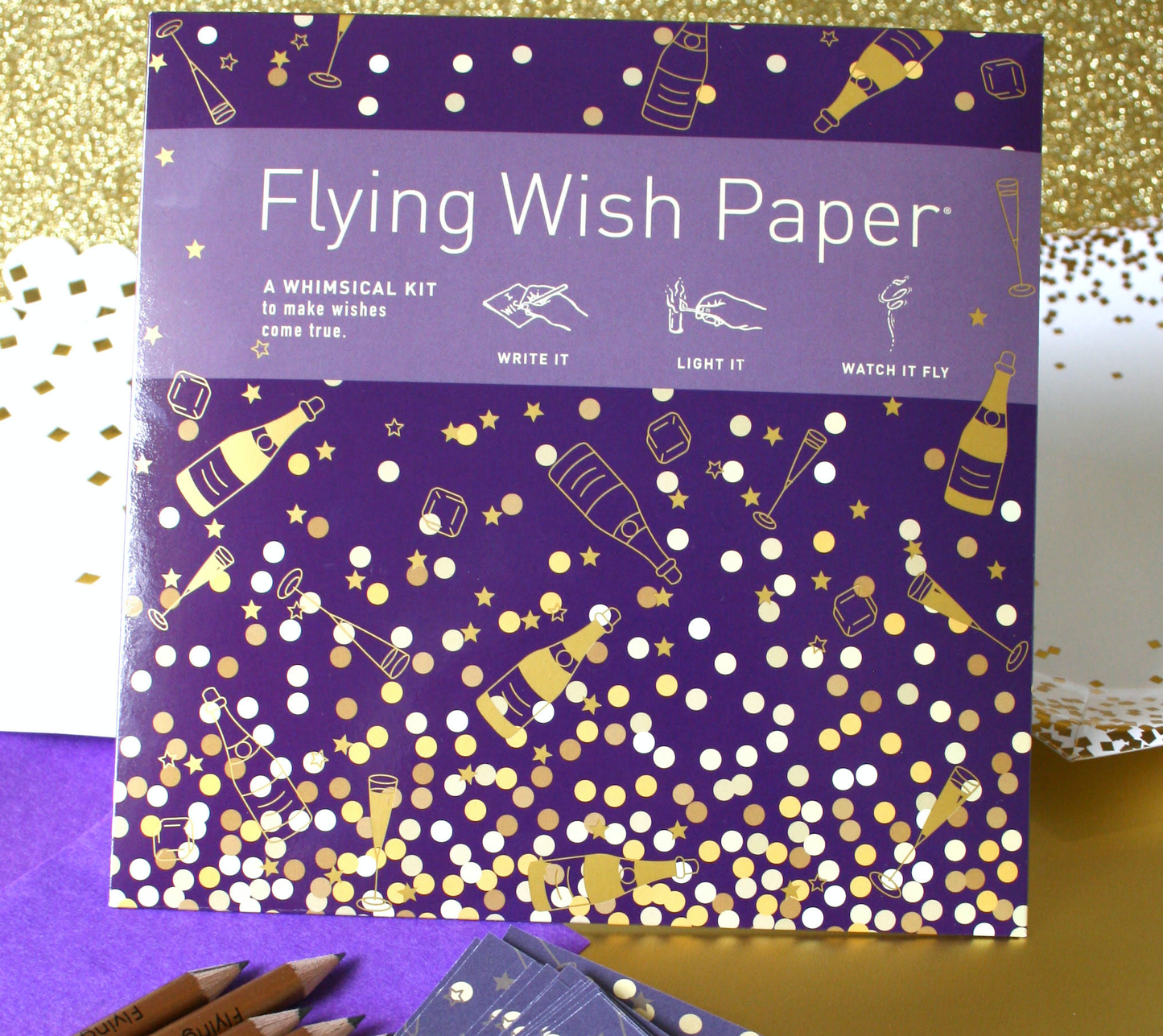Flying Wish Paper Champagne Large Kit