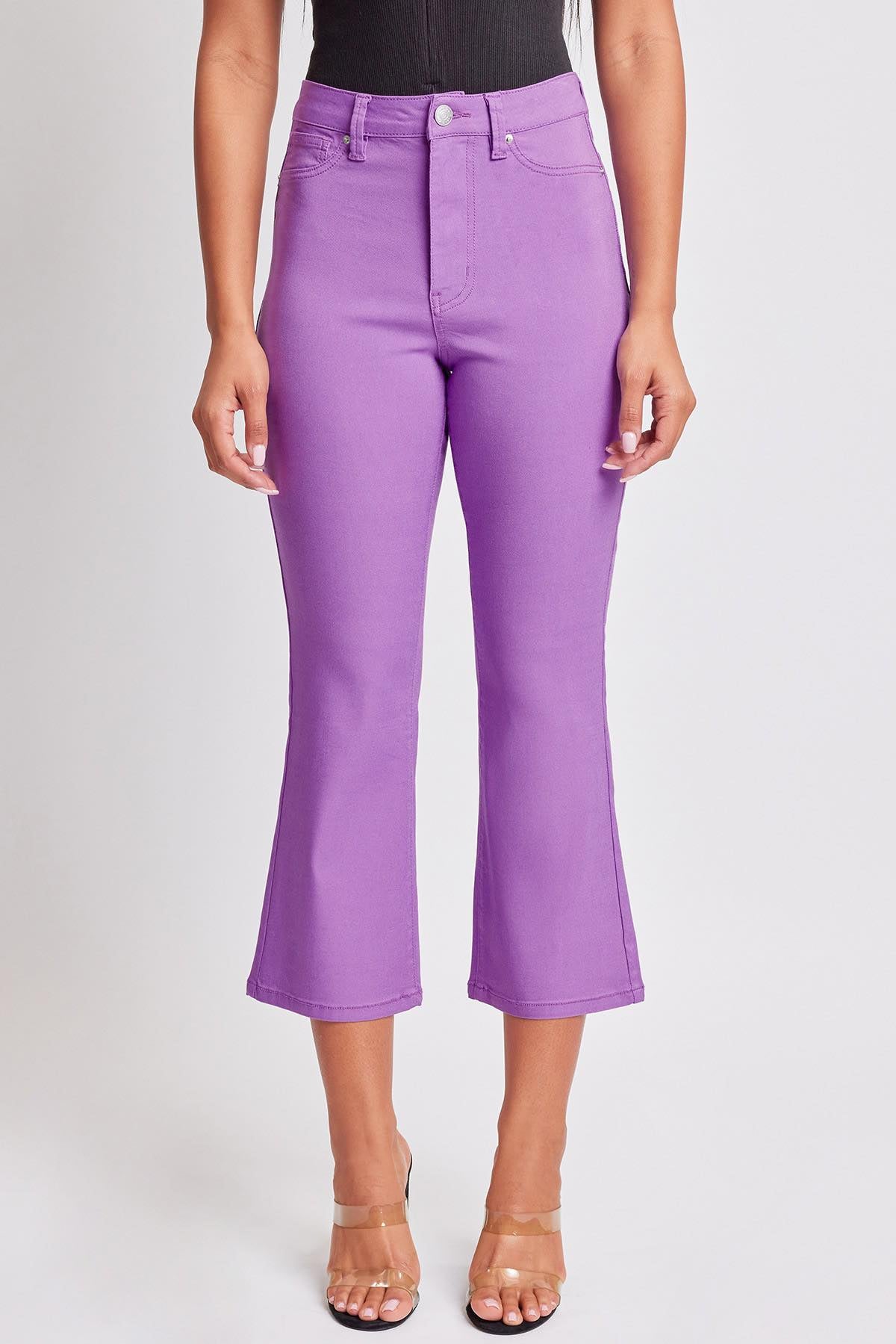 Crop Kick Flare Pant in Lilac
