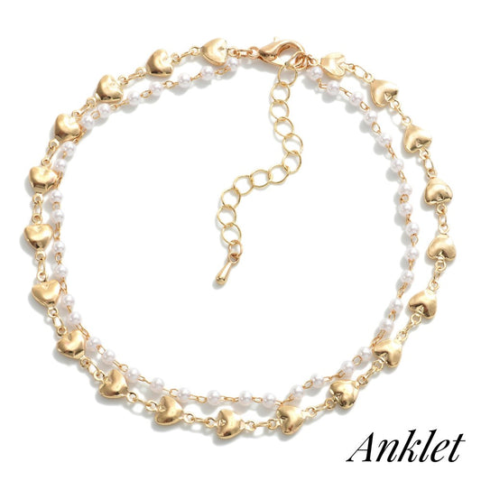 Pearl and Gold Anklet