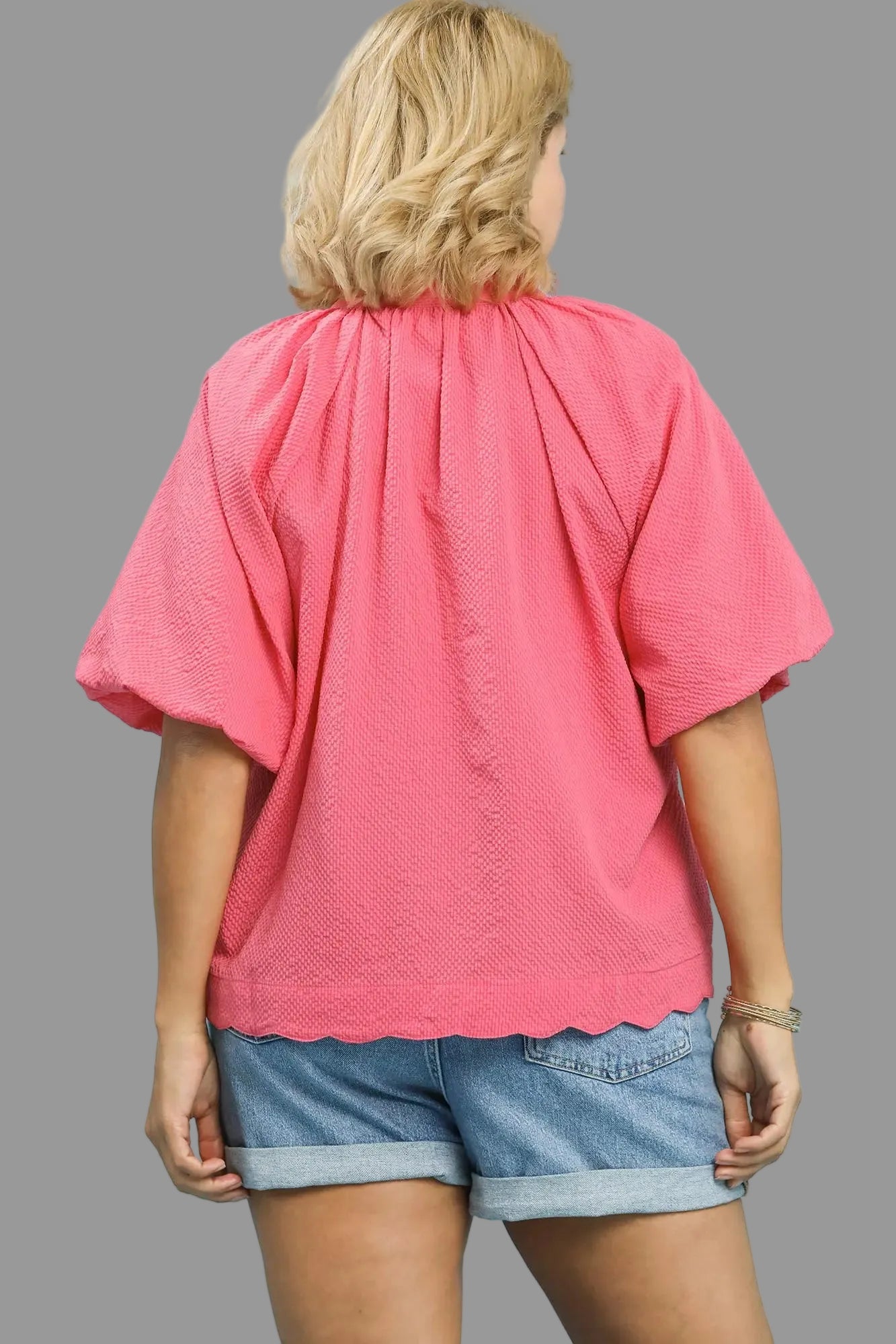 Peony Bubble Sleeve Top