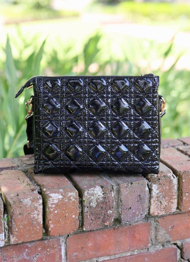 Ariana Crossbody Black Patent