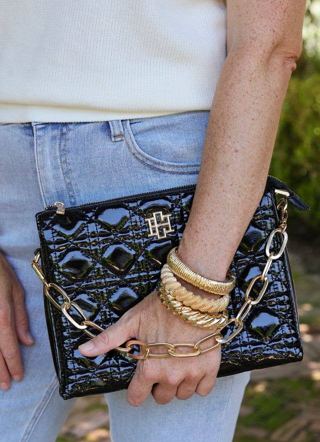 Ariana Crossbody Black Patent
