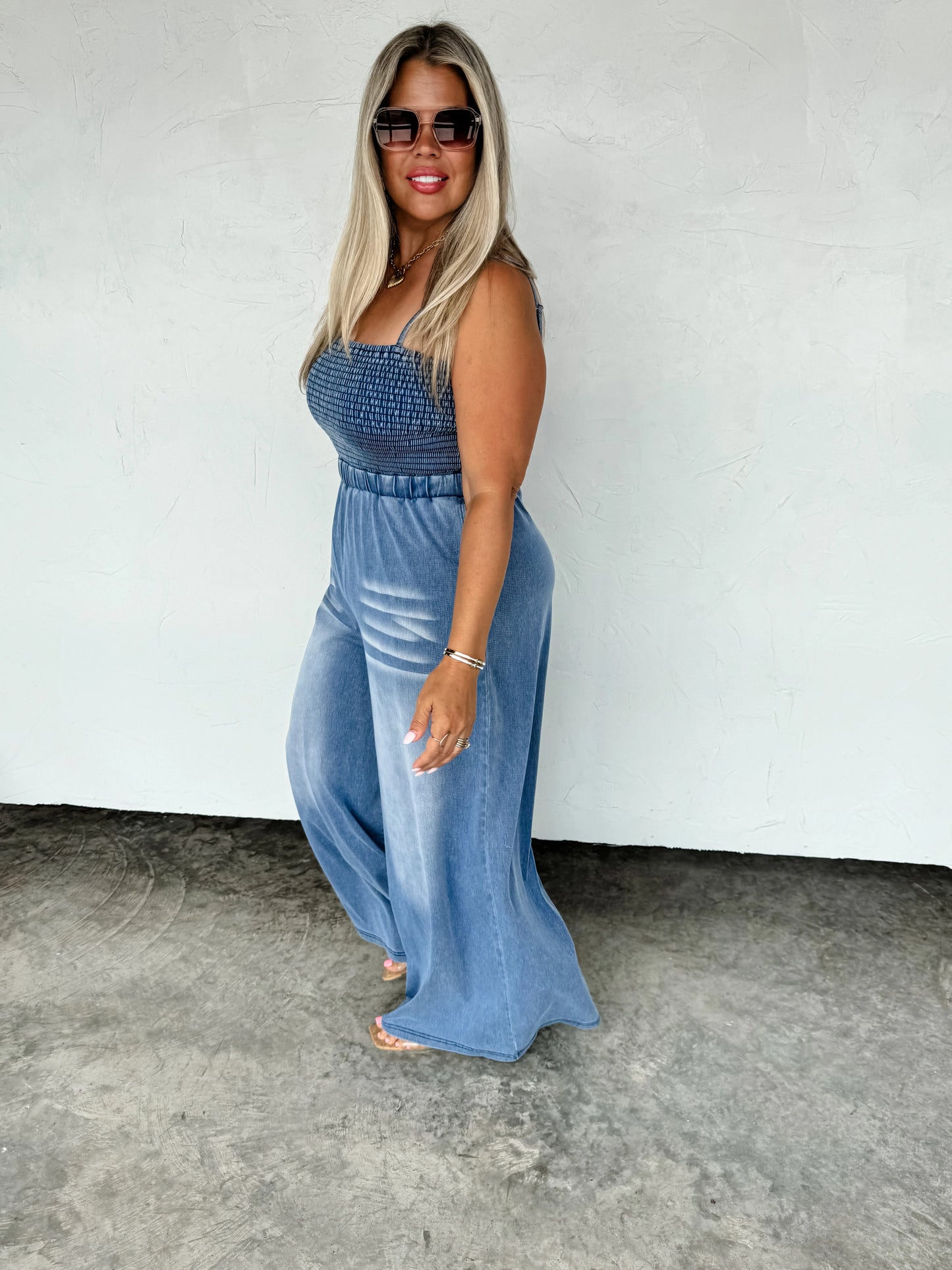 Smocked Jumpsuit