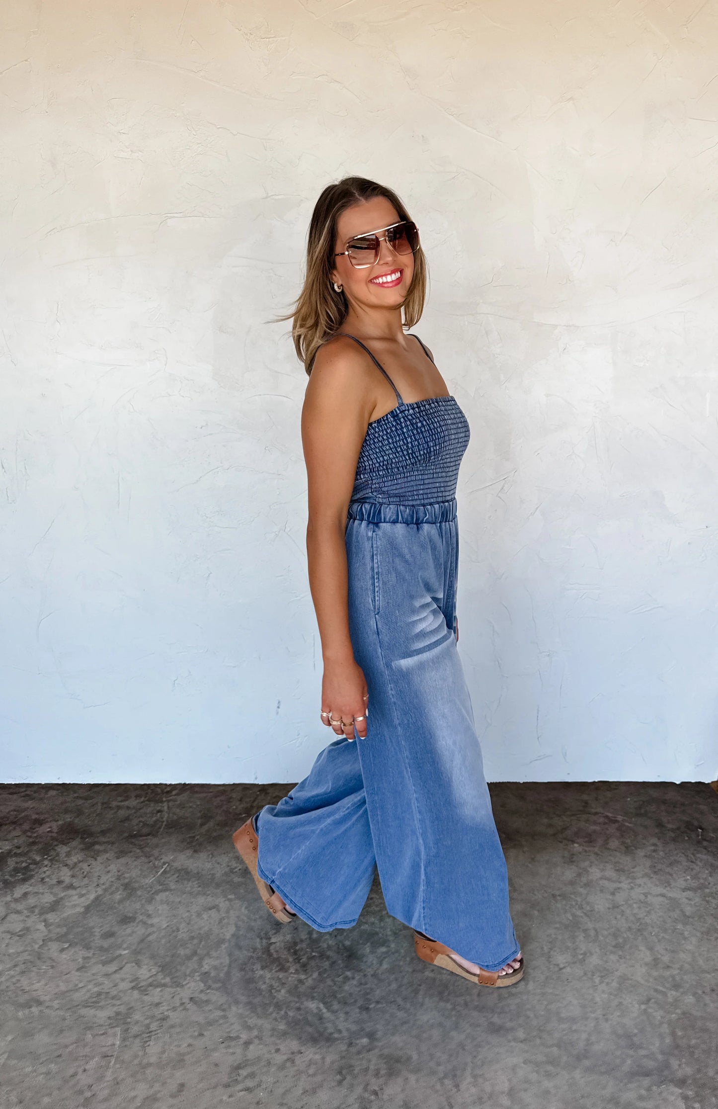 Smocked Jumpsuit