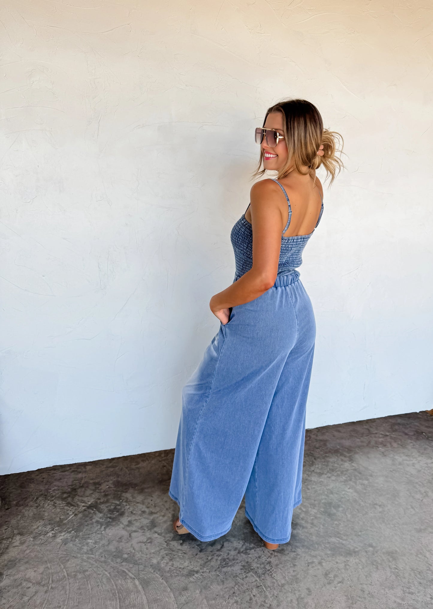 Smocked Jumpsuit
