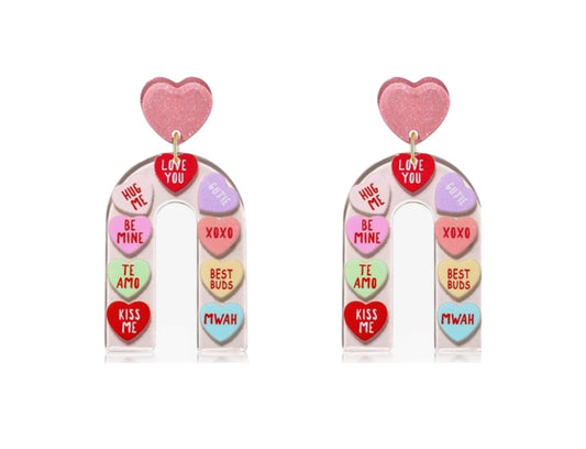 Conversation Heart Bridge Earrings