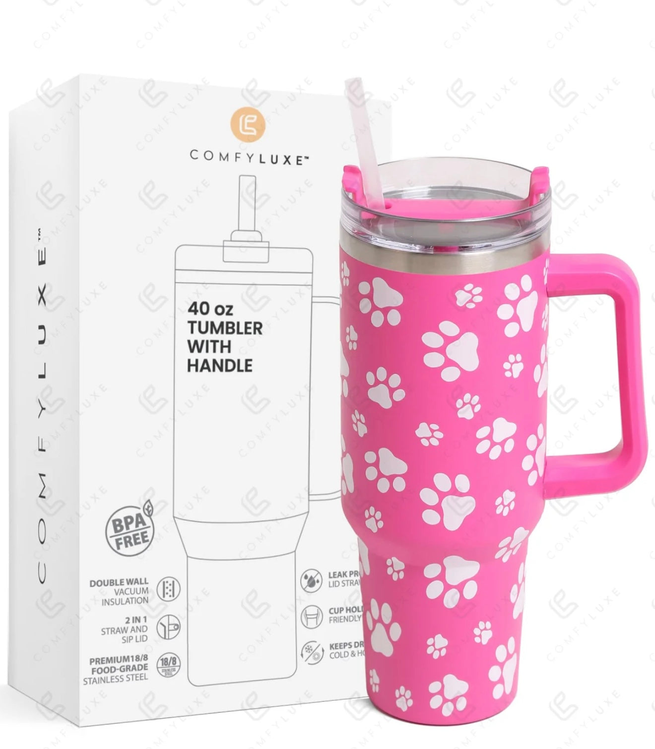 Paw Print 40 oz Tumbler