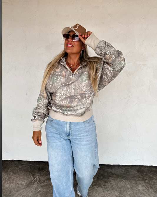 Washed Camo Pullover