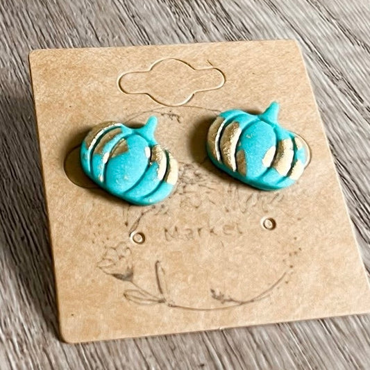 Turquoise Pumpkin Earrings