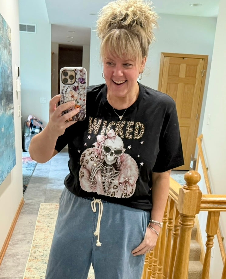Wicked Rhinestone Graphic Tee