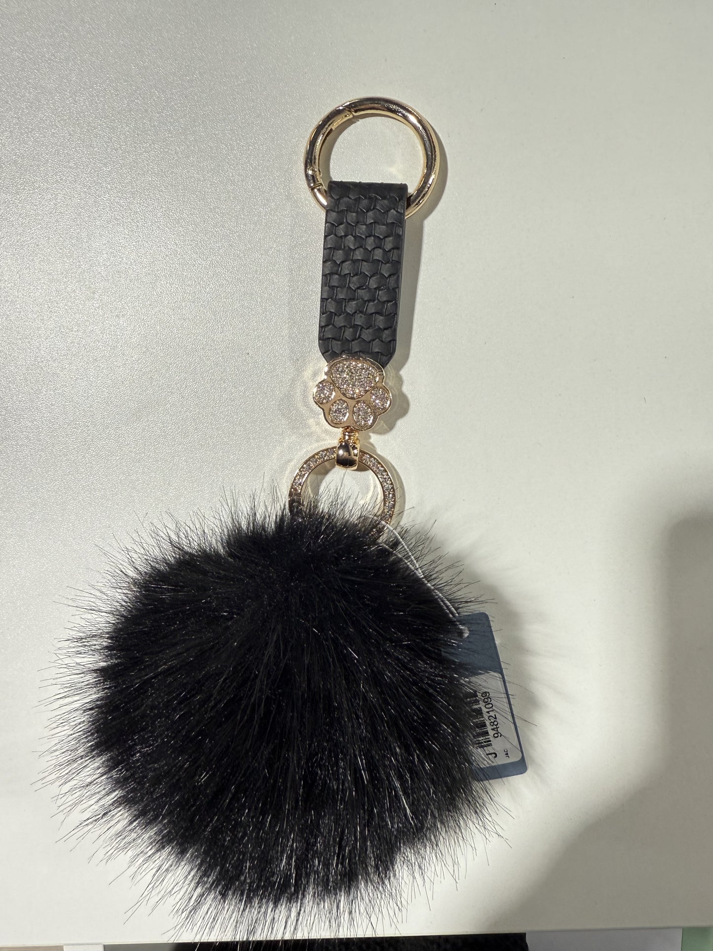 Paw Print Furry Keyring