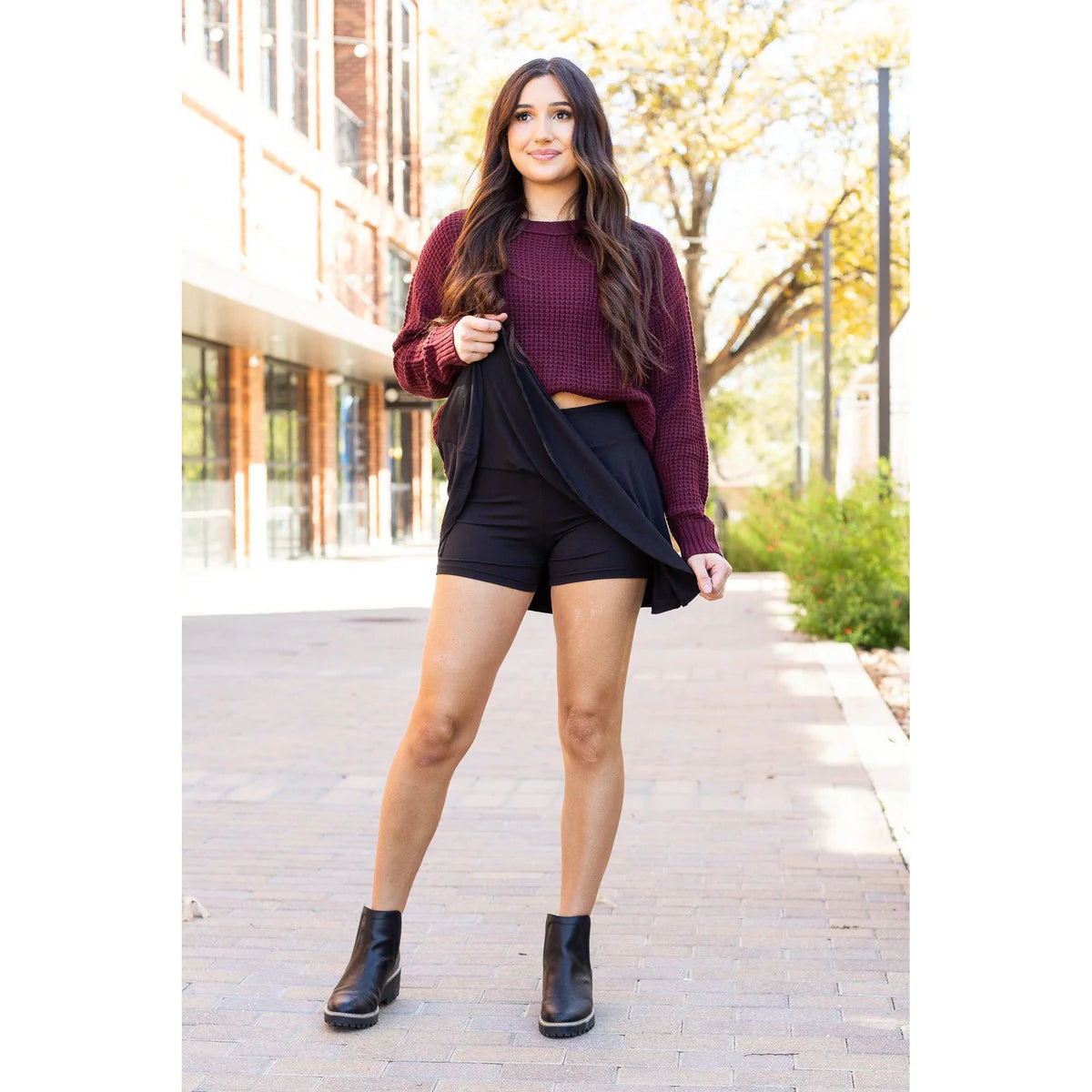 Ready For Fun Black Skort