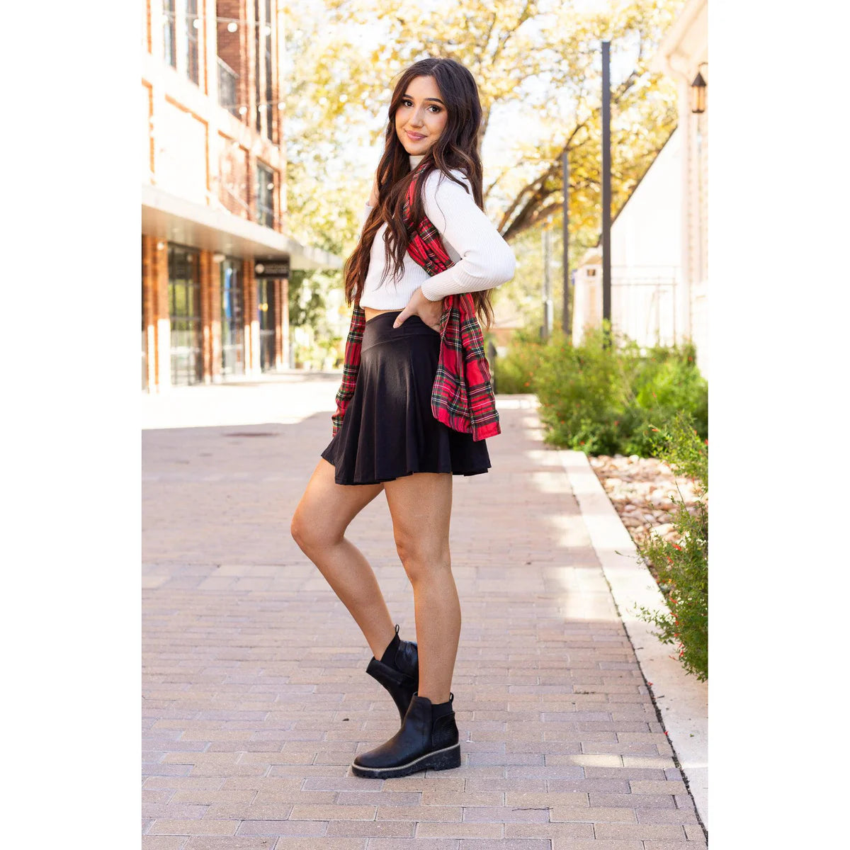 Ready For Fun Black Skort
