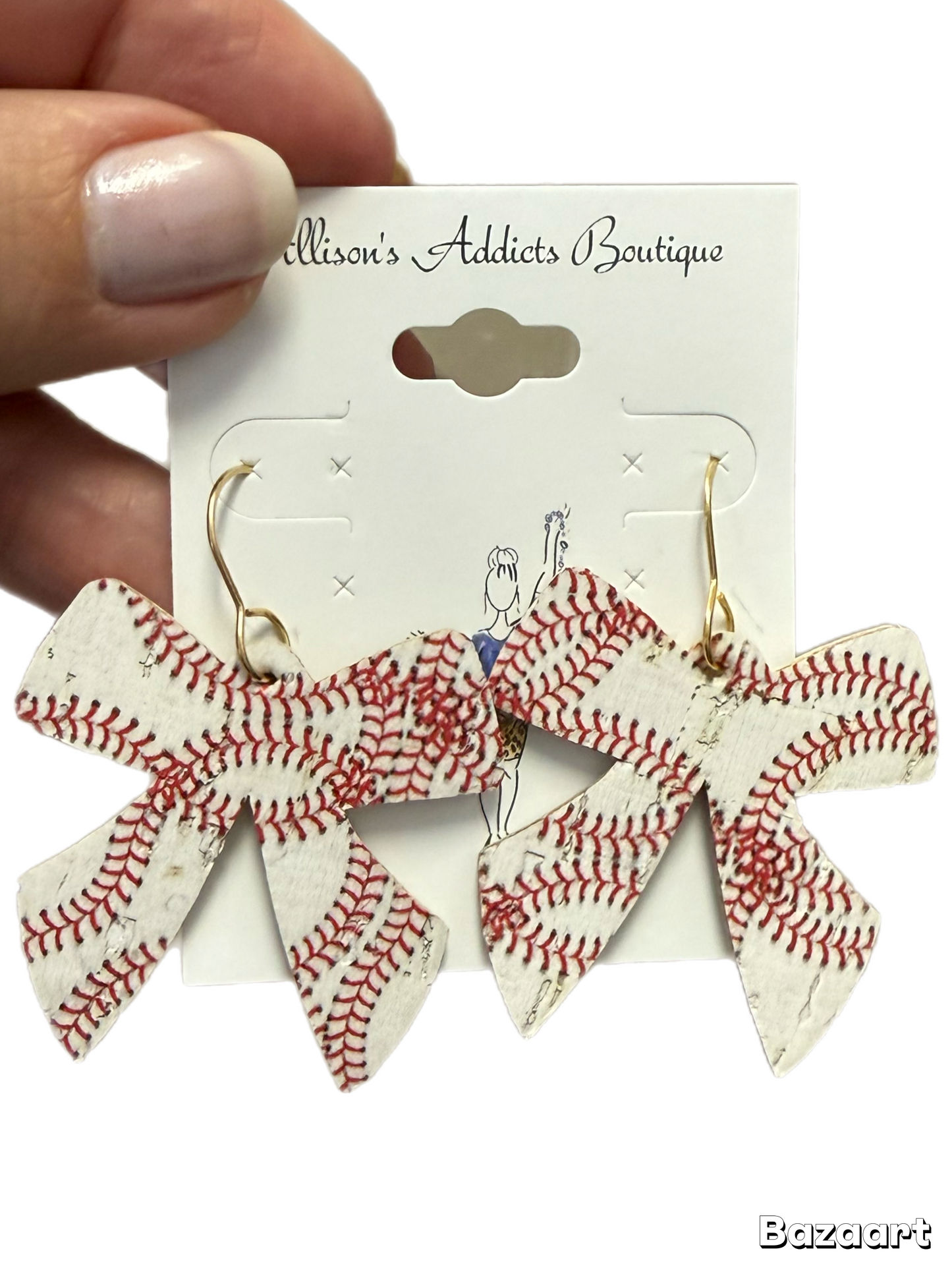 Home Run Bow Earrings