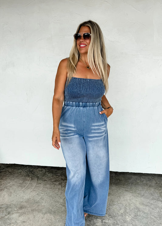 Smocked Jumpsuit