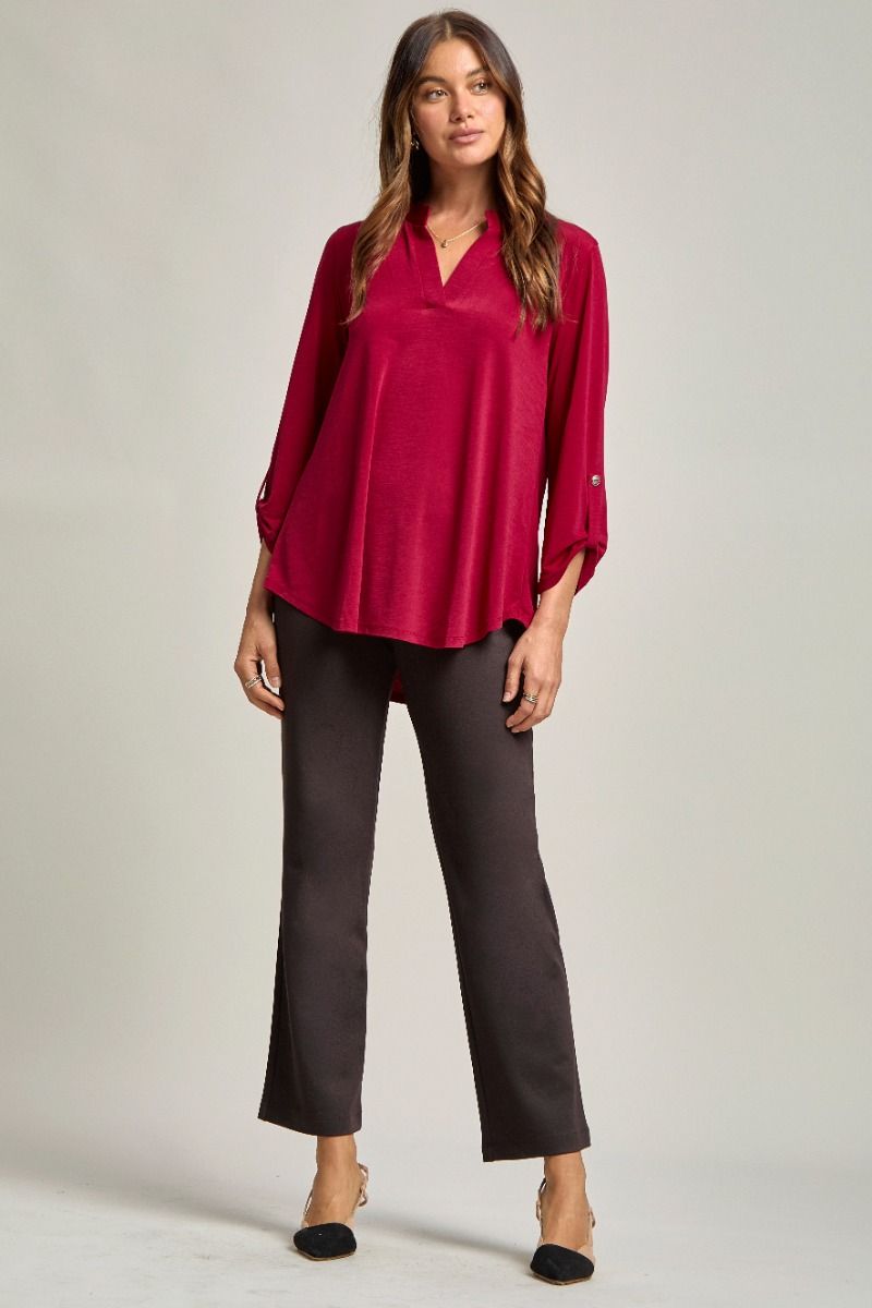 Wrinkle Free Burgundy Blouse