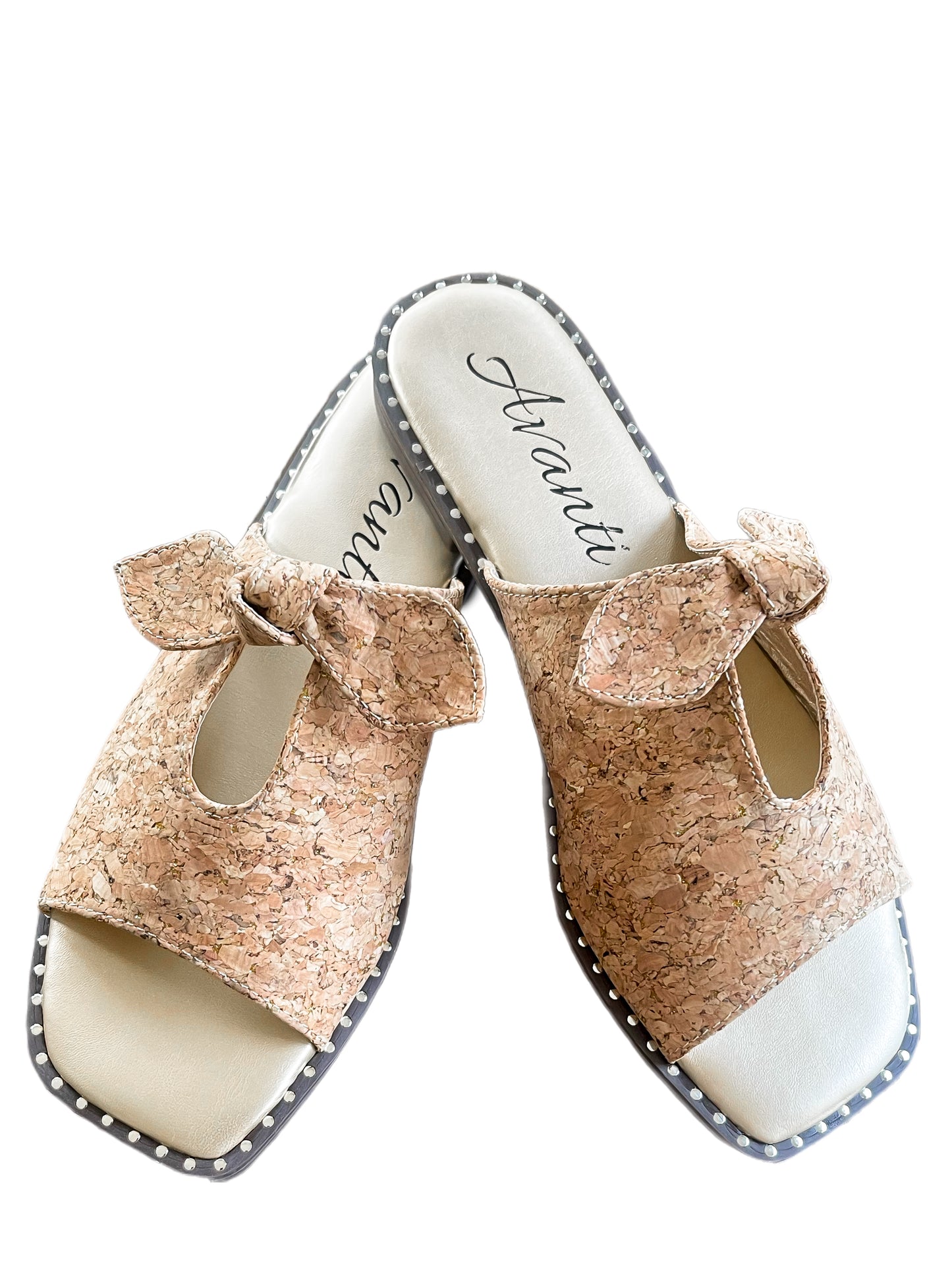 Metallic Cork Slide Sandal