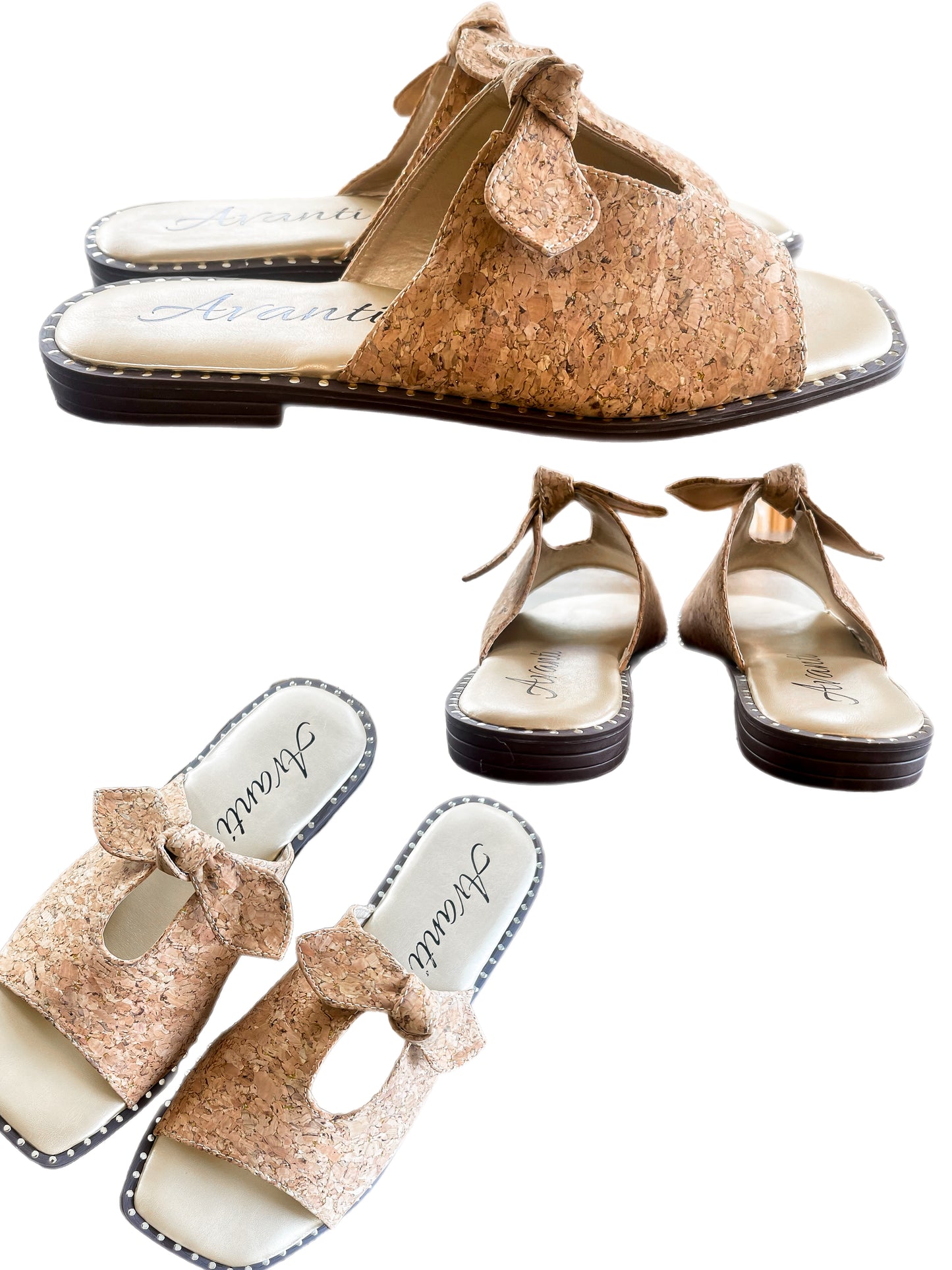 Metallic Cork Slide Sandal