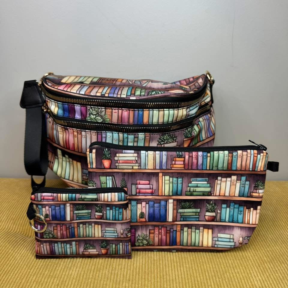 Books Nylon Crossbody Bag