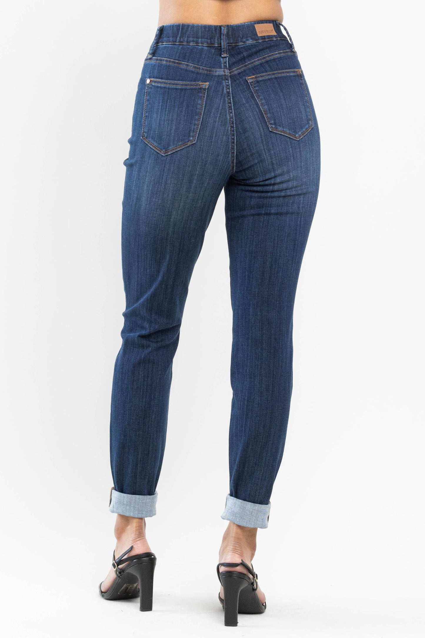 Judy Blue High Waist Pull On Slim Straight Denim
