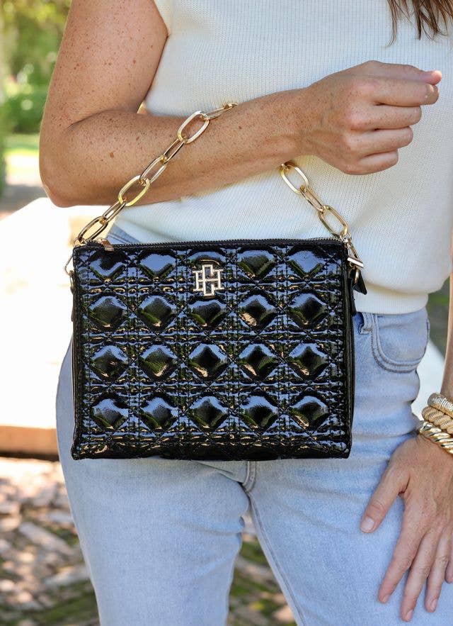 Ariana Crossbody Black Patent