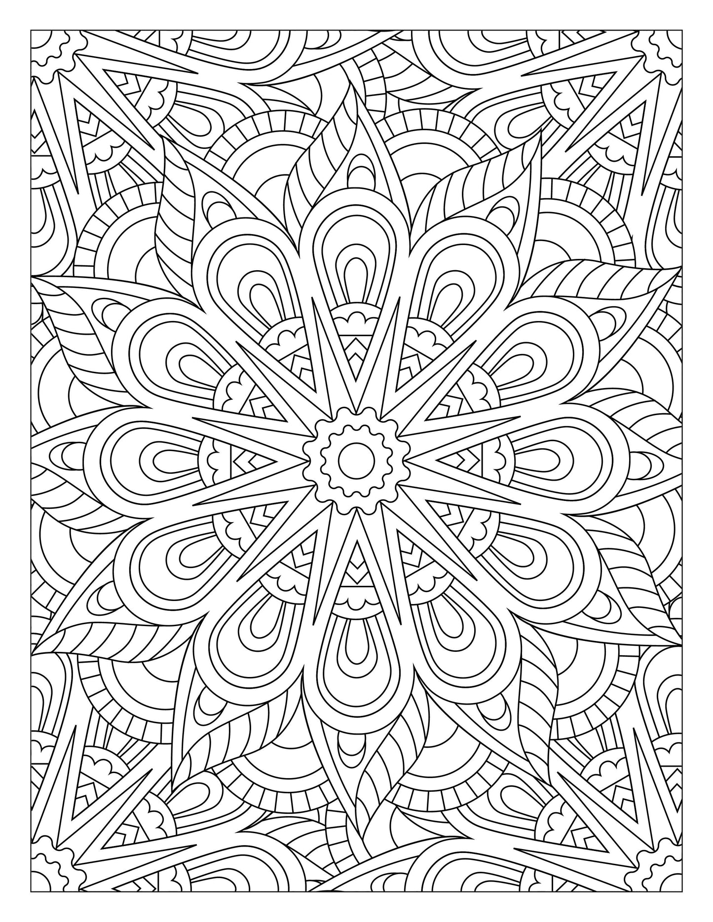 Adult Coloring Sheets Mandala