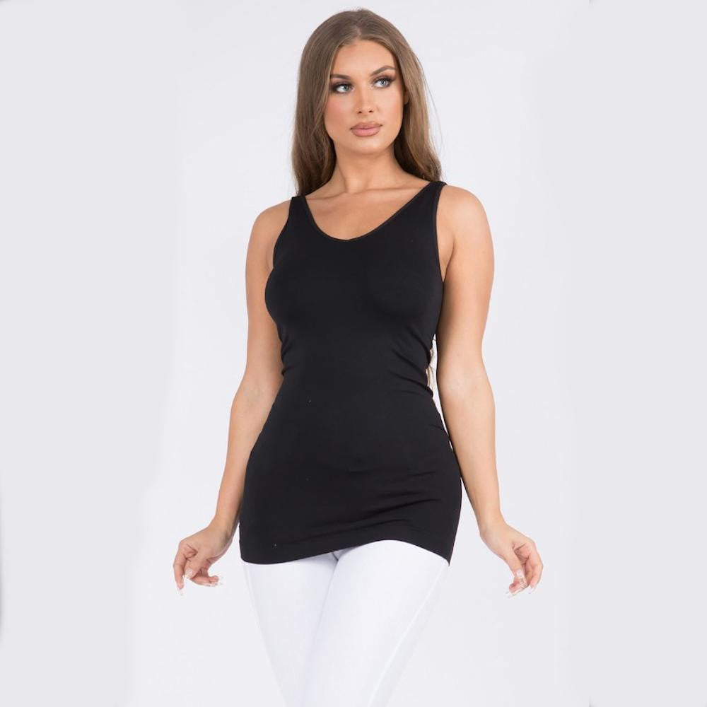 Reversible Neckline Seamless Tank Top