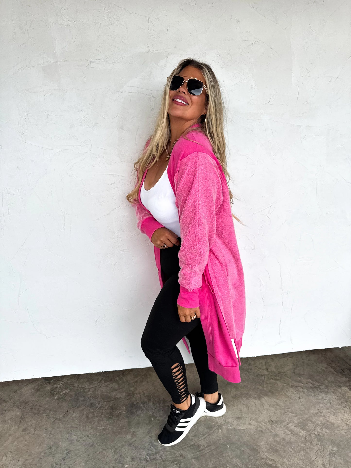 Sweatshirt Cardigan Duster