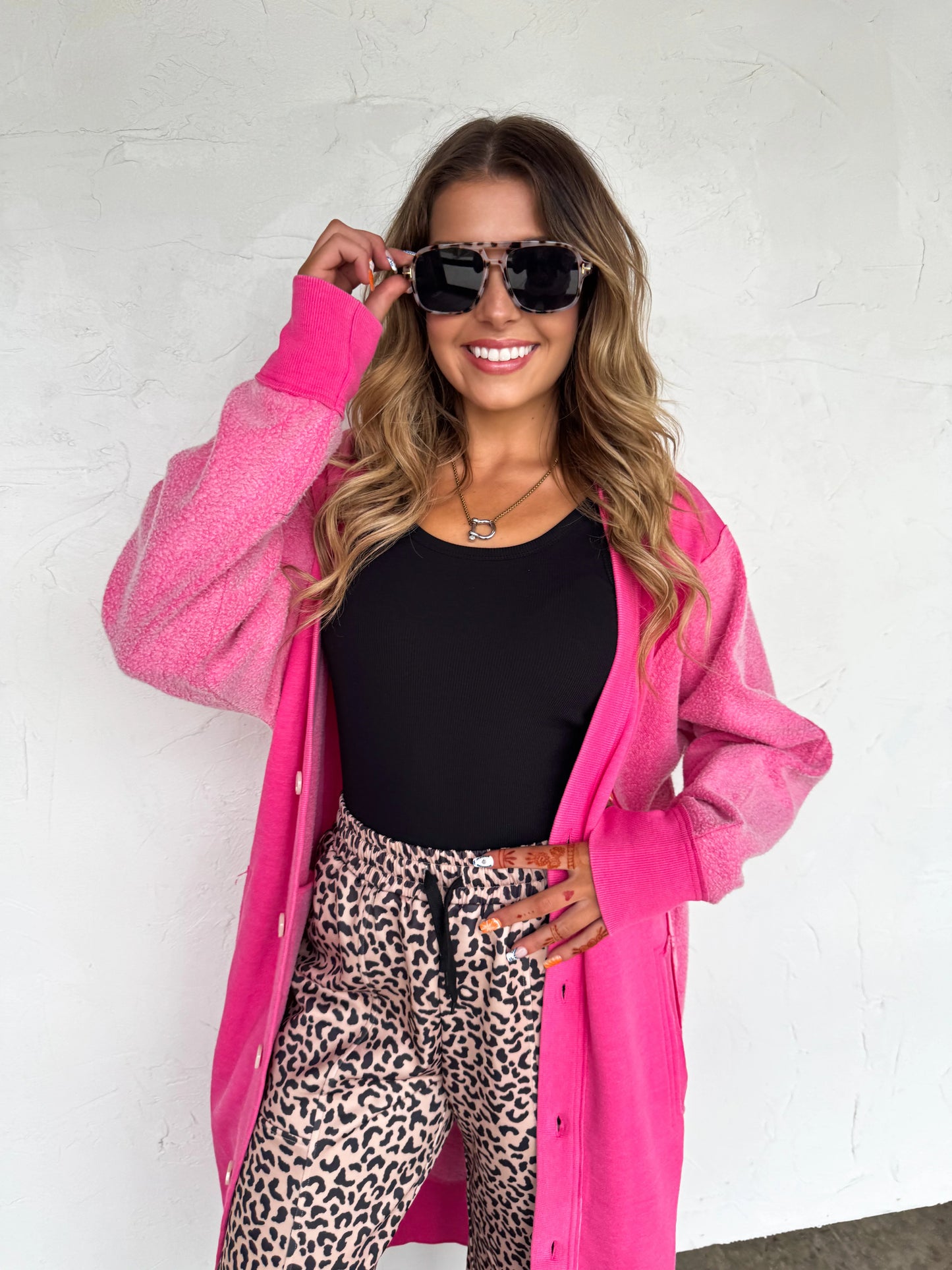 Sweatshirt Cardigan Duster